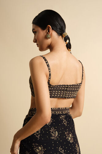 Kshipa Georgette Saree - Black, Black, image 5